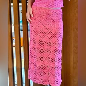 She Made Me crochet skirt. handmade.